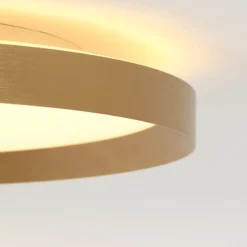 LED-Deckenleuchte Flady, goldfarben, Ø 50 cm direkt/indirekt