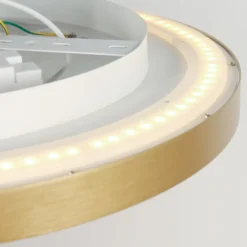 LED-Deckenleuchte Flady, goldfarben, Ø 50 cm direkt/indirekt