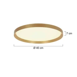 LED-Deckenleuchte Flady, goldfarben, Ø 40 cm direkt/indirekt