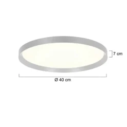 LED-Deckenleuchte Flady, stahl, Ø 40 cm, direkt/indirekt