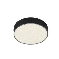 LED-Deckenleuchte Flame Star, Ø 15,7 cm, schwarz