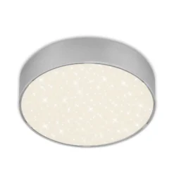LED-Deckenleuchte Flame Star, Ø 15,7 cm, silber