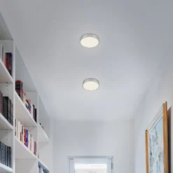 LED-Deckenleuchte Flame Star, Ø 15,7 cm, silber