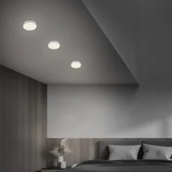 LED-Deckenleuchte Flame Star, Ø 15,7 cm, silber