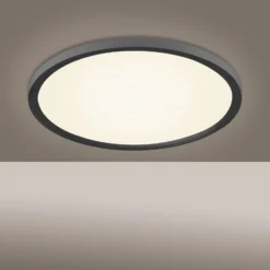 LED-Deckenleuchte Flat CCT, Ø 40 cm, schwarz