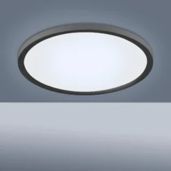 LED-Deckenleuchte Flat CCT, Ø 40 cm, schwarz