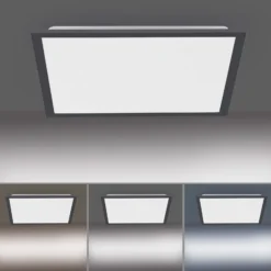 LED-Deckenleuchte Flat, CCT, schwarz, 45 x 45 cm
