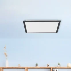 LED-Deckenleuchte Flat, CCT, schwarz, 45 x 45 cm