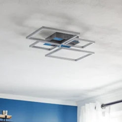 LED-Deckenleuchte Frame, CCT, 4-flammig, aluminium