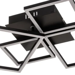 LED-Deckenleuchte Frame, CCT, 4-flammig, schwarz