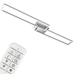 LED-Deckenleuchte Frame, Fernbedienung, chrom