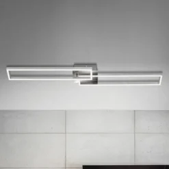 LED-Deckenleuchte Frame, Fernbedienung, chrom