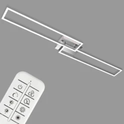LED-Deckenleuchte Frame, Fernbedienung, chrom