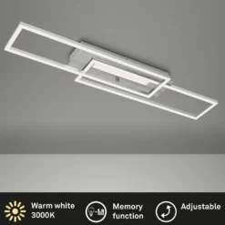 LED-Deckenleuchte Frame Mid, 3.000 K, aluminium