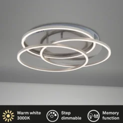 LED-Deckenleuchte Frames drei Ringe Memoryfunktion