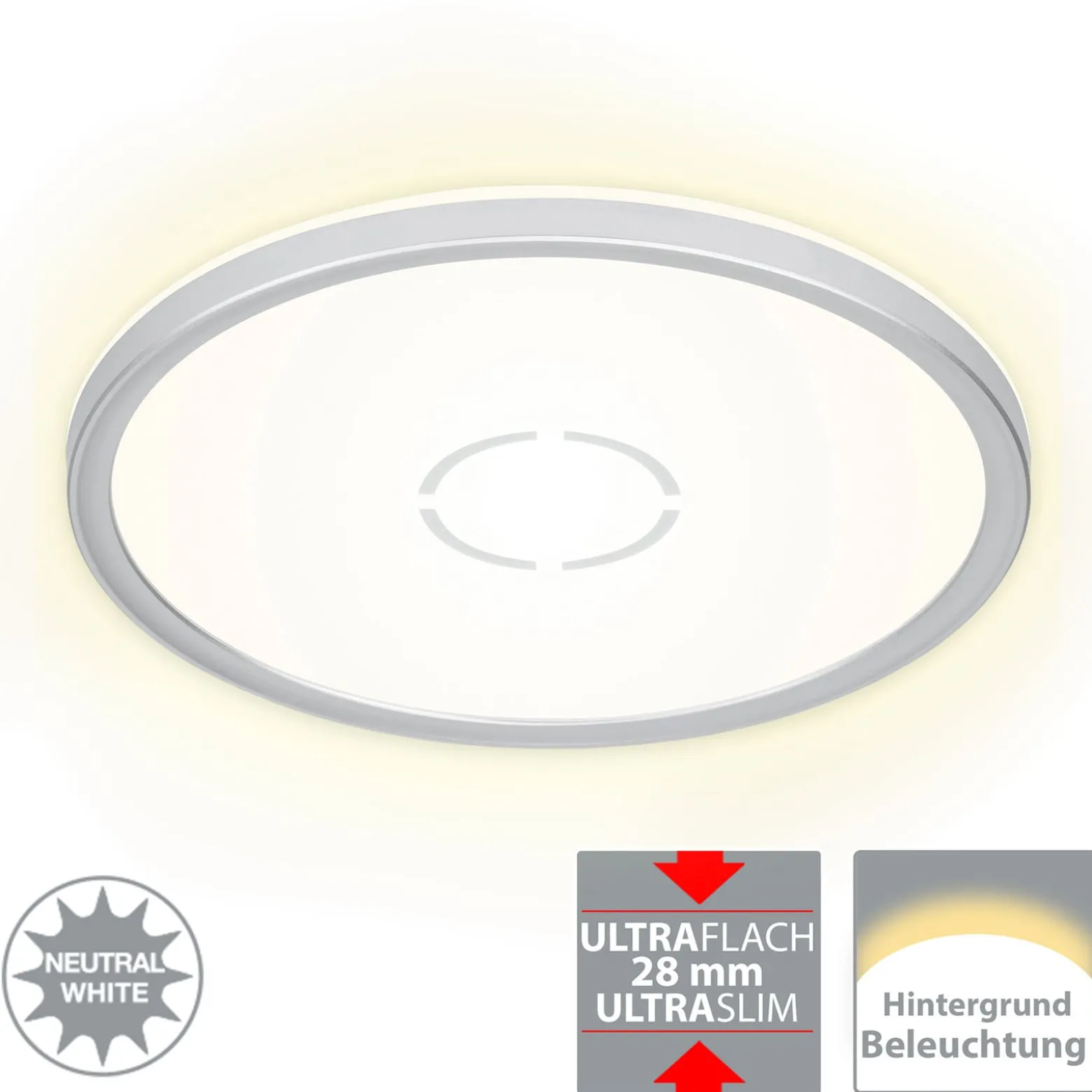 LED-Deckenleuchte Free, Ø 29 cm, silber