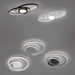 LED-Deckenleuchte Galaxy, dimmbar, titanfarben