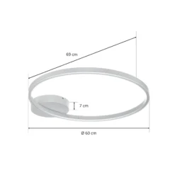 LED-Deckenleuchte Giotto 1fl., weiß