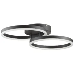 LED-Deckenleuchte Giotto, zweiflammig, schwarz