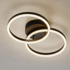 LED-Deckenleuchte Giotto, zweiflammig, schwarz