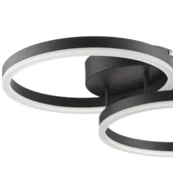 LED-Deckenleuchte Giotto, zweiflammig, schwarz
