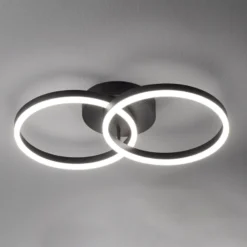 LED-Deckenleuchte Giotto, zweiflammig, schwarz