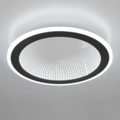 LED-Deckenleuchte Glace, schwarz, CCT, dimmbar, Metall