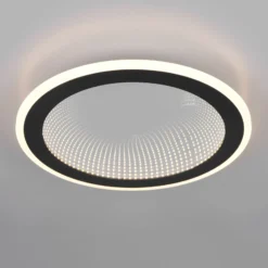 LED-Deckenleuchte Glace, schwarz, CCT, dimmbar, Metall