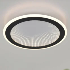 LED-Deckenleuchte Glace, schwarz, CCT, dimmbar, Metall