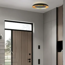 LED-Deckenleuchte Golden Veil, schwarz/gold, dimmbar, Metall