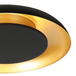LED-Deckenleuchte Golden Veil, schwarz/gold, dimmbar, Metall