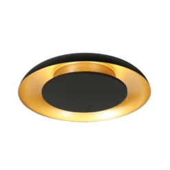 LED-Deckenleuchte Golden Veil, schwarz/gold, dimmbar, Metall