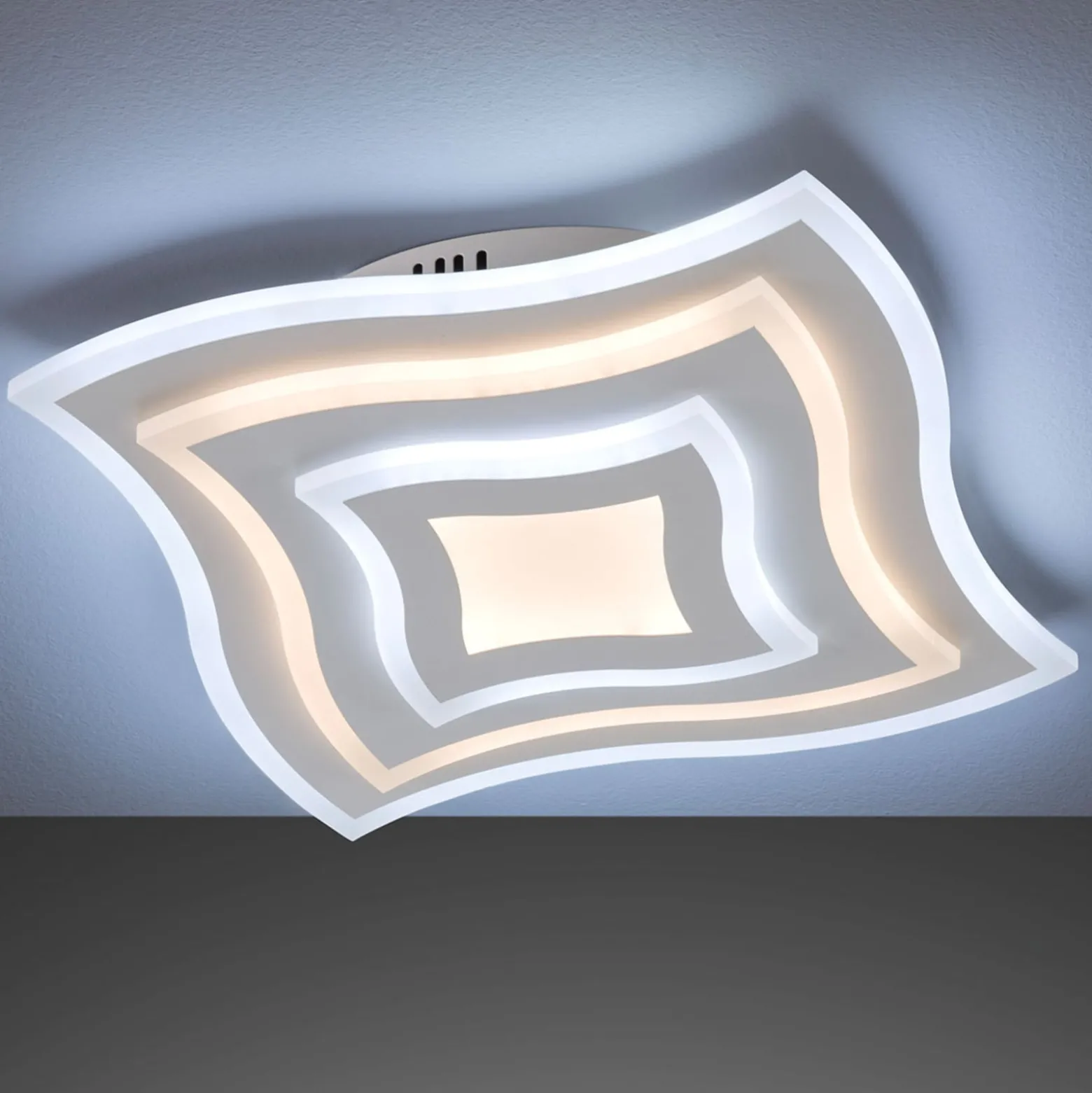 LED-Deckenleuchte Gorden mit Fernbedienung, Rahmen