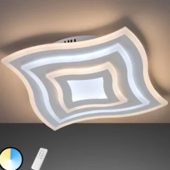 LED-Deckenleuchte Gorden mit Fernbedienung, Rahmen