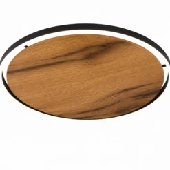 LED-Deckenleuchte Havana S, Asteiche/Metall, Ø 38 cm