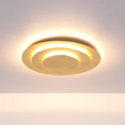 LED-Deckenleuchte Heda, Ø 49 cm, goldfarben, Metall