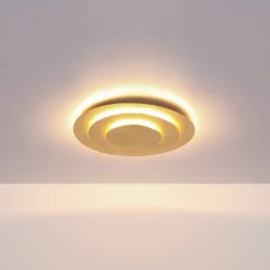 LED-Deckenleuchte Heda, Ø 35 cm, goldfarben, Metall