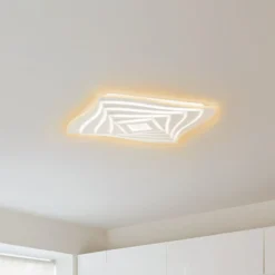 LED-Deckenleuchte HERO, weiß, 50 x 50 cm, Metall, CCT, RGB
