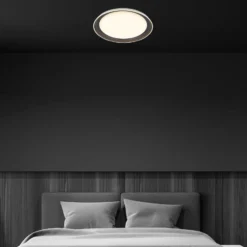 LED-Deckenleuchte Ijus, weiß/anthrazit, Ø 43 cm, Kunststoff