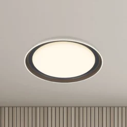 LED-Deckenleuchte Ijus, weiß/anthrazit, Ø 43 cm, Kunststoff