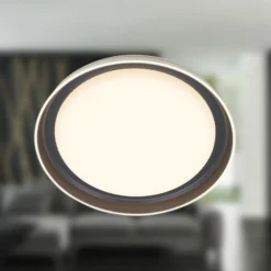 LED-Deckenleuchte Ijus, weiß/anthrazit, Ø 43 cm, Kunststoff