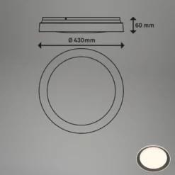 LED-Deckenleuchte Ijus, weiß/anthrazit, Ø 43 cm, Kunststoff