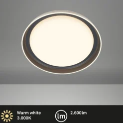 LED-Deckenleuchte Ijus, weiß/anthrazit, Ø 43 cm, Kunststoff
