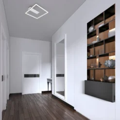 LED-Deckenleuchte 3771 in Rahmenform, alu