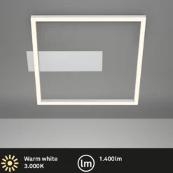 LED-Deckenleuchte 3771 in Rahmenform, alu