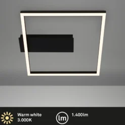 LED-Deckenleuchte 3771 in Rahmenform, schwarz