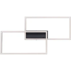 LED-Deckenleuchte Iven, dim, schwarz, 60,5x32,5cm