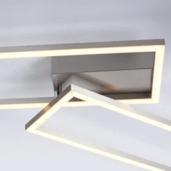 LED-Deckenleuchte Iven, dim, stahl, 92,4x22cm