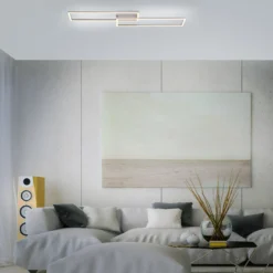LED-Deckenleuchte Iven, dim, stahl, 92,4x22cm