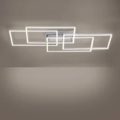 LED-Deckenleuchte Iven, dim, stahl, 95x51,5cm